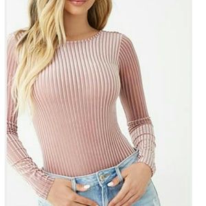 !!Final Sale!! Velvet Shadow Striped Bodysuit
